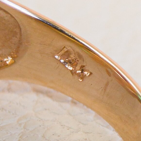 Three-Stone Tourmaline Dome Ring – 14 k Gold, Size 6¼ - Picture 12 of 15